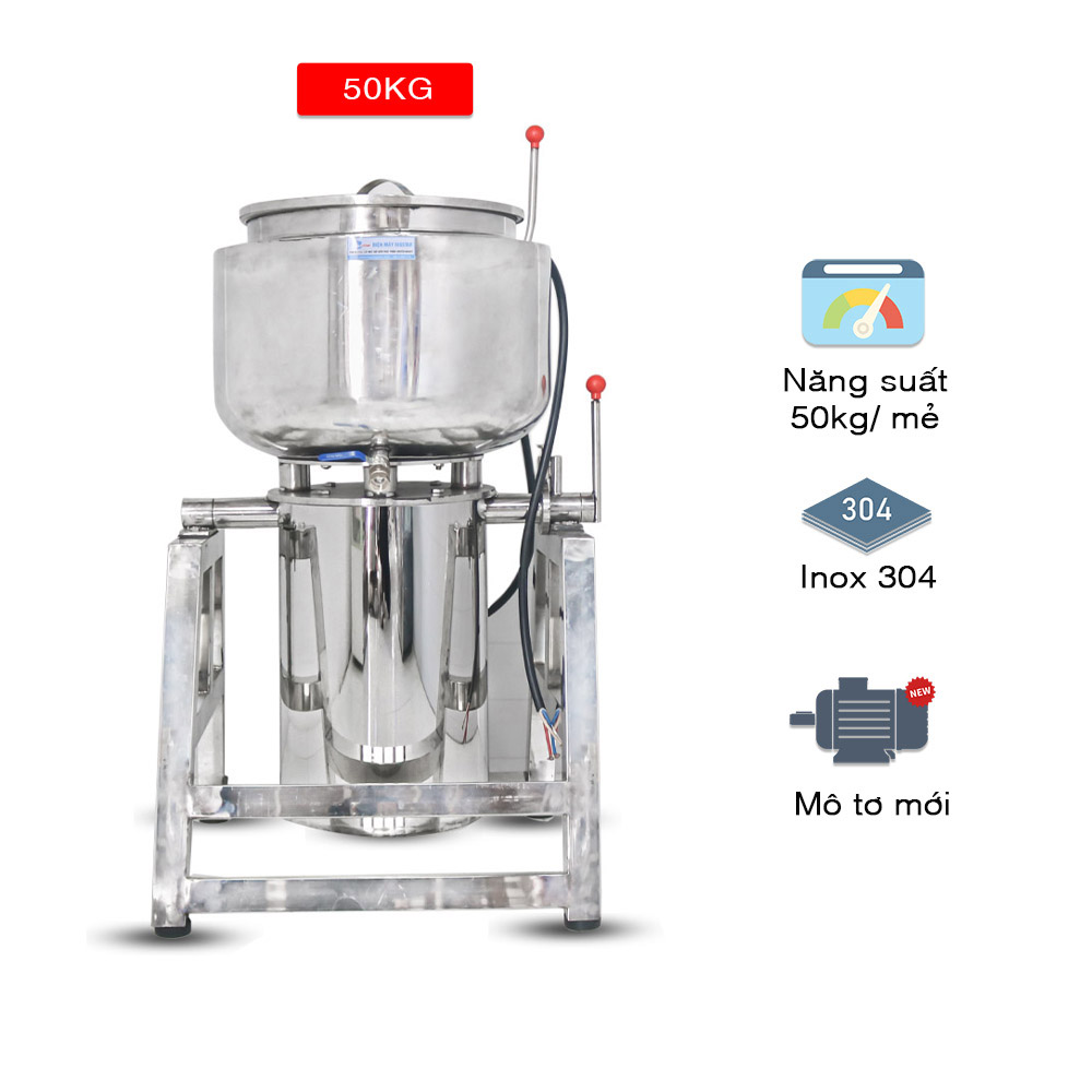 Máy xay giò chả công nghiệp 50kg 2 lớp