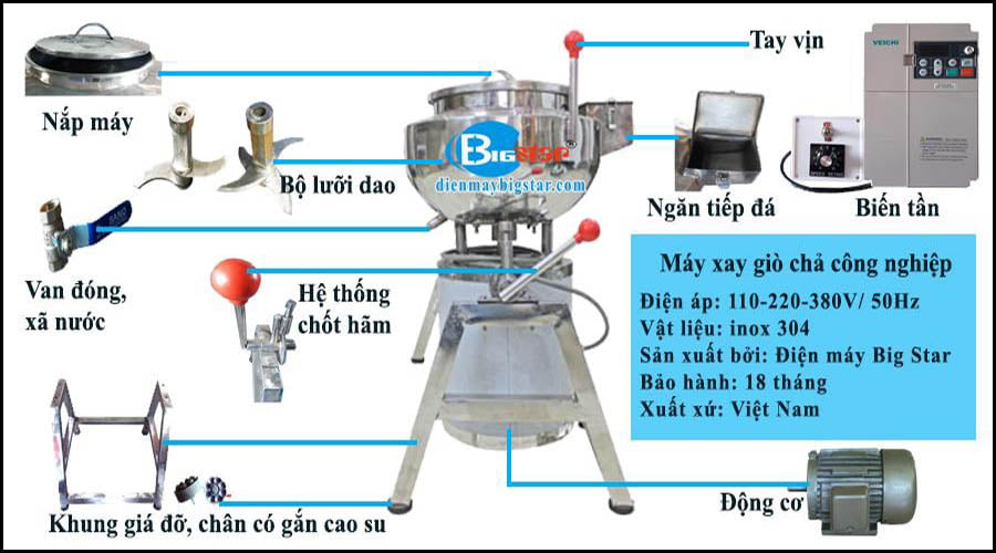 máy xay thịt làm giò 30kg