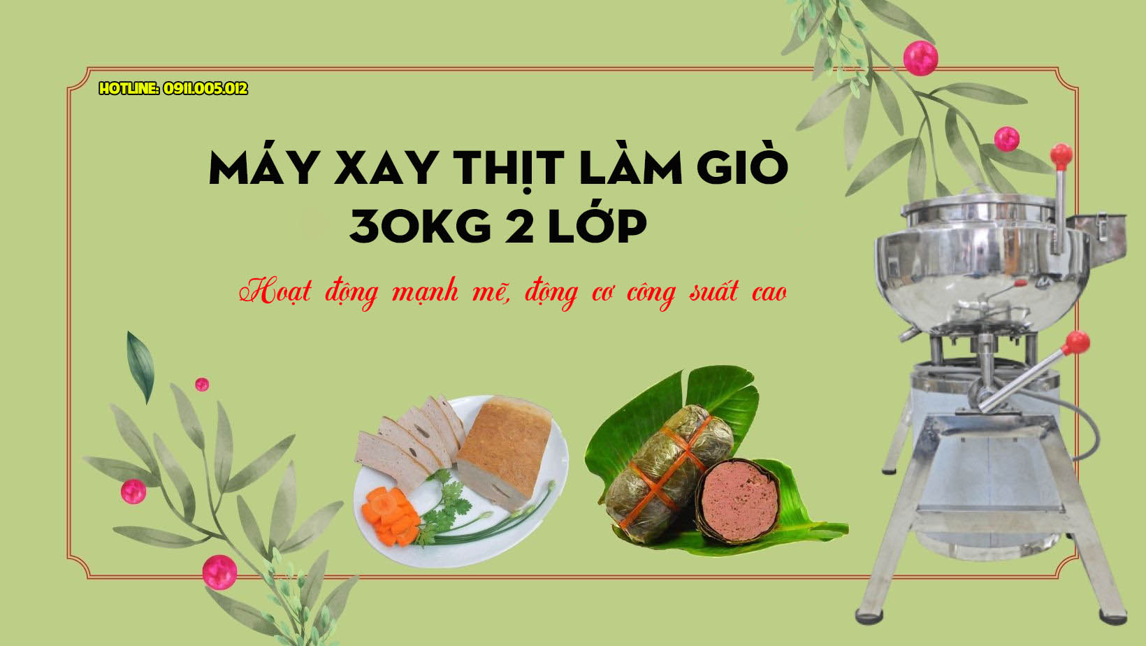 Máy xay thịt làm giò 30kg