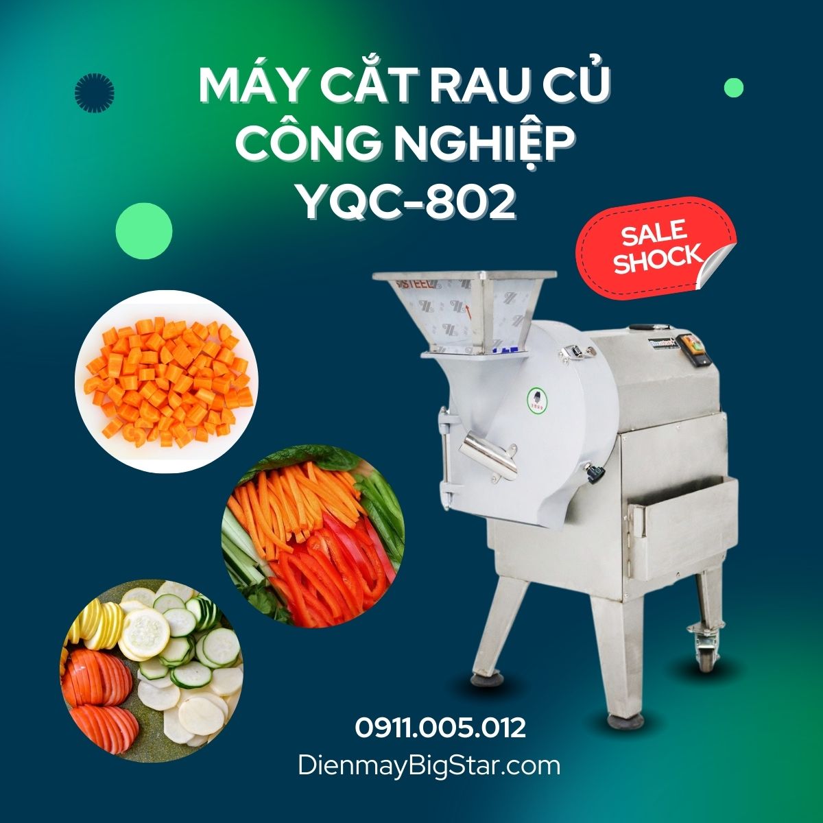 Máy cắt rau củ công nghiệp YQC-802