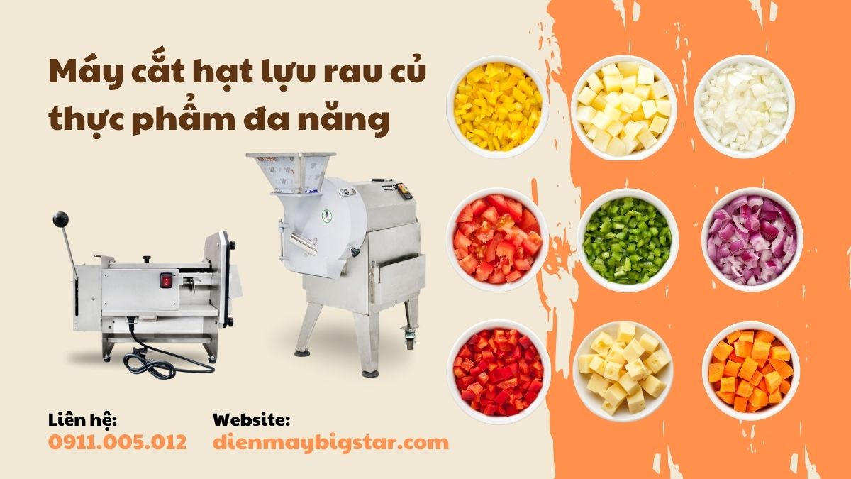 Máy cắt hạt lựu rau củ thực phẩm đa năng